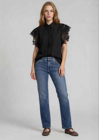 Wide Leg Jeans "Aimee" - Blau – Bild 4