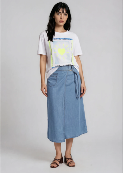 T-Shirt mit Print - Weiß/Multi – Bild 4