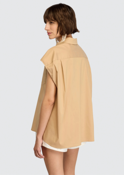 Ärmellose Bluse "Lottie" - Sand – Bild 6