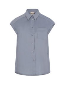 Ärmellose Bluse - Blau