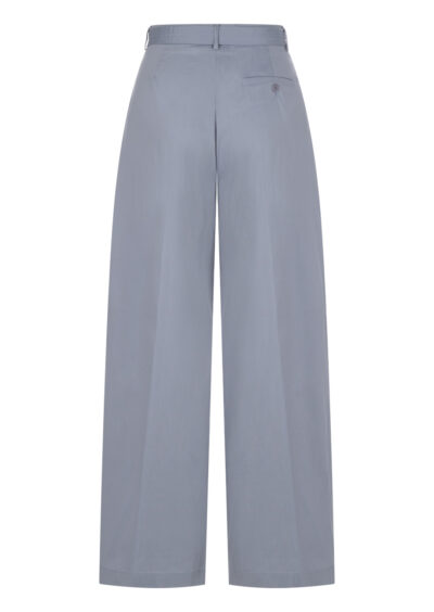 Bundfaltenhose mit Gürtel - Blau – Bild 2