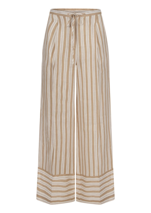 semicouture-hose-beige-weiß-streifen
