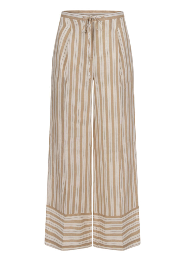 semicouture-hose-beige-weiß-streifen