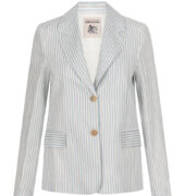 -semicouture-blazer-leinen-blau-weiß