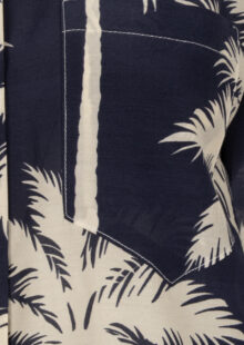 Bluse „Nati“ aus Baumwolle und Seide – Blau/Offwhite – Bild 3