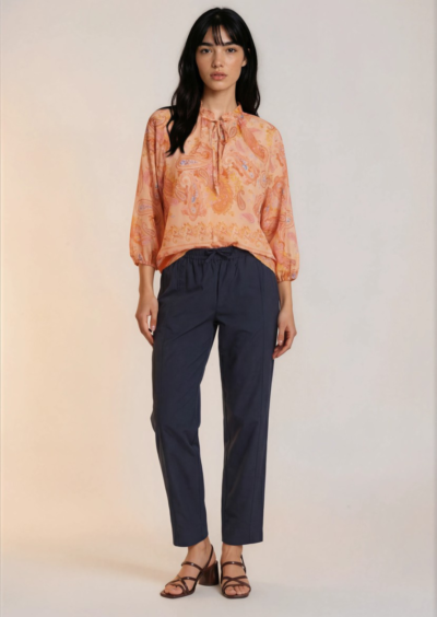 Bluse "Elga" - Orange/Multi – Bild 4