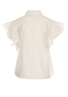 Bluse "Molly" mit Spitze - Off-White – Bild 2