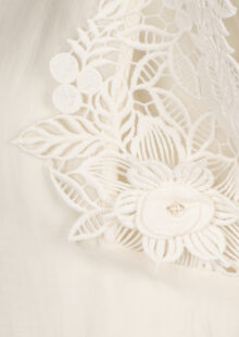 Bluse "Molly" mit Spitze - Off-White – Bild 3