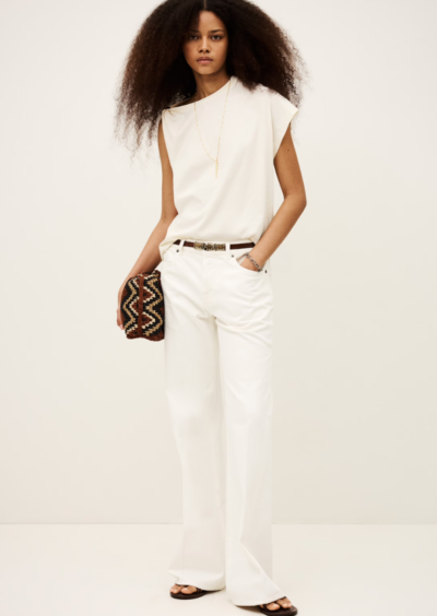 Top "Allia" mit Schnalle - Ecru – Bild 4