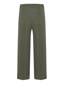 Hose mit Wickelfront „Anais cropped“- Oliv – Bild 4