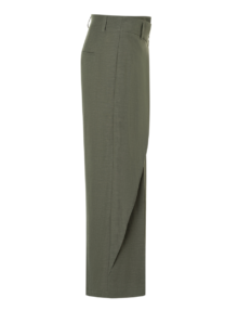 Hose mit Wickelfront „Anais cropped“- Oliv – Bild 3