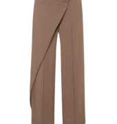 Hose mit Wickelfront „Anais cropped“- Braun