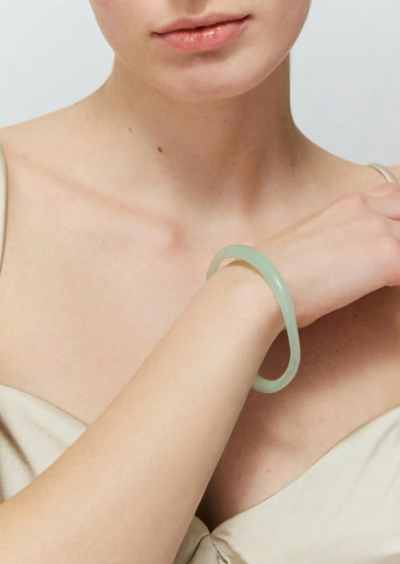 Armreif "Thin Loop Bangle" - Mintgrün – Bild 2