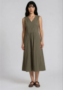 Midi-Kleid "Abile" - Oliv/Grün – Bild 4