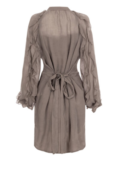 Kleid mit Volants - Grau – Bild 2