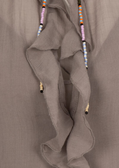Kleid mit Volants - Grau – Bild 4