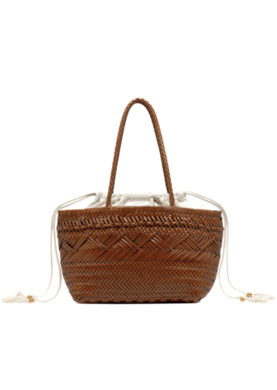 Geflochtener Leder-Shopper "Paloma" - Braun – Bild 3