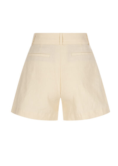 Shorts "Cilo" aus Baumwolle und Leinen - Beige – Bild 2