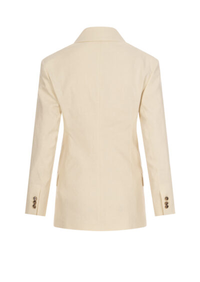 Blazer "Clay" aus Baumwolle und Leinen - Beige – Bild 2