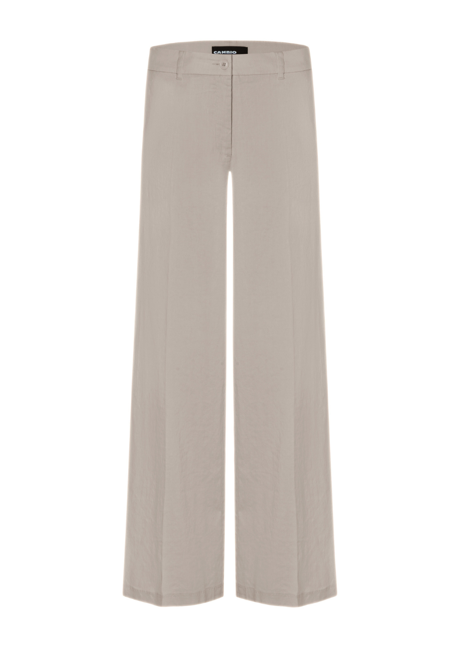 39179_722 Hose "Adrienne" aus Leinen und Baumwolle - Greige – Bild 1