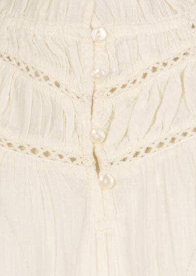 Bluse "Gaya" aus Baumwolle - Cremeweiß – Bild 3