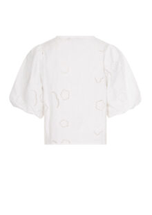 Bluse "Avrille" mit Broderie Anglaise - Weiß – Bild 2