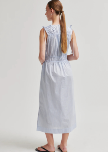 Midi-Kleid "Ballia" – Blau gestreift – Bild 6