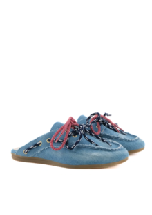 Pantoletten "Killian" - helles Denim