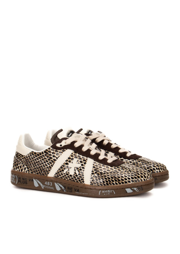 premiata-sneakers-bonnied-schlangenleder-braun