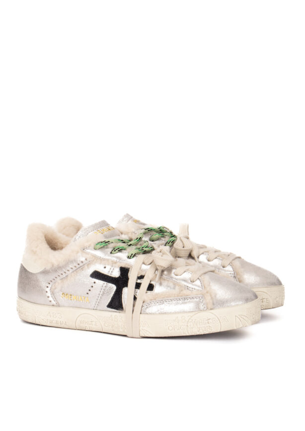 premiata-sneakers-stevend-silber-fell