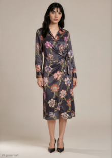 Kleid aus Viskose und Seide - Multi