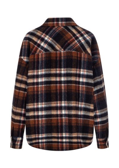 Karierte Jacke aus Schurwolle – Braun/Multi – Bild 2