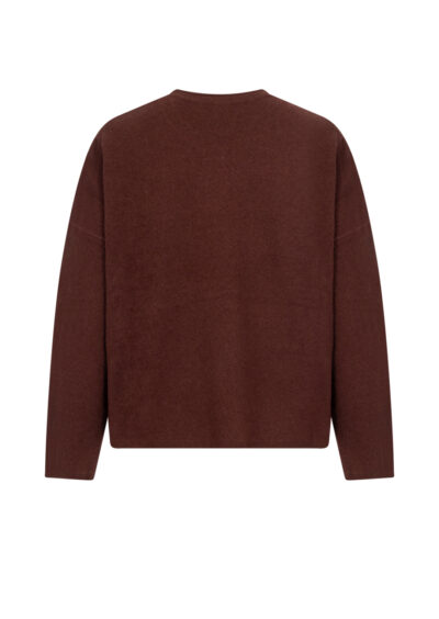 Feinstrick-Pullover aus Wolle und Kaschmir - Rotbraun – Bild 2
