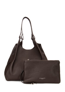 Leder-Tasche "Dua" - Dunkelbraun