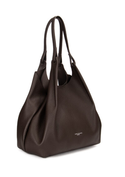 Leder-Tasche "Dua" - Dunkelbraun – Bild 2