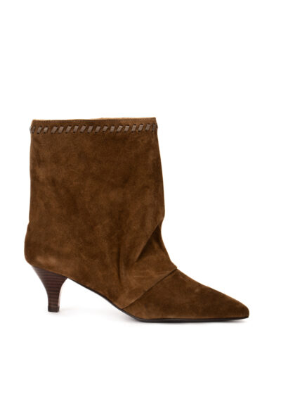 Stiefeletten aus Veloursleder - Braun – Bild 2