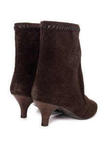 Stiefeletten aus Veloursleder - Dunkelbraun – Bild 7