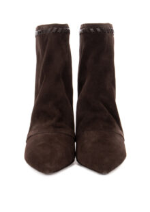 Stiefeletten aus Veloursleder - Dunkelbraun – Bild 5