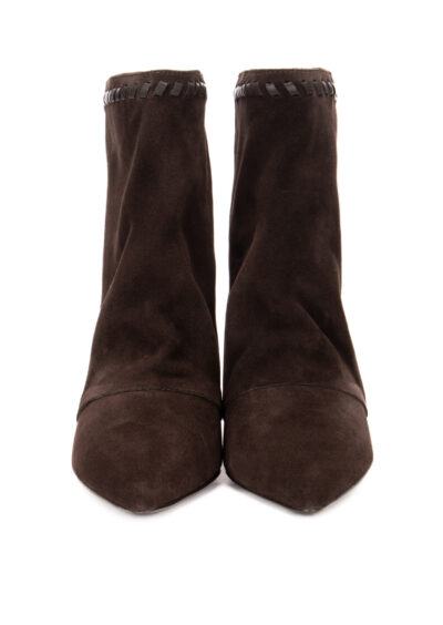Stiefeletten aus Veloursleder - Dunkelbraun – Bild 5