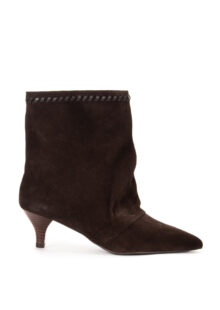Stiefeletten aus Veloursleder - Dunkelbraun – Bild 2