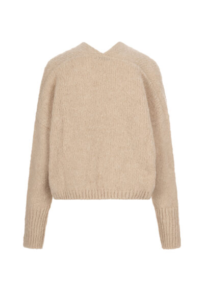 Strickjacke aus Grobstrick - Beige – Bild 2