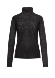 Dünner Rollkragen-Pullover - Schwarz – Bild 2