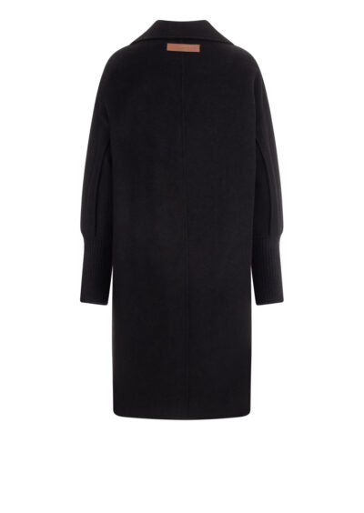 Oversize-Wollmantel - Schwarz – Bild 2
