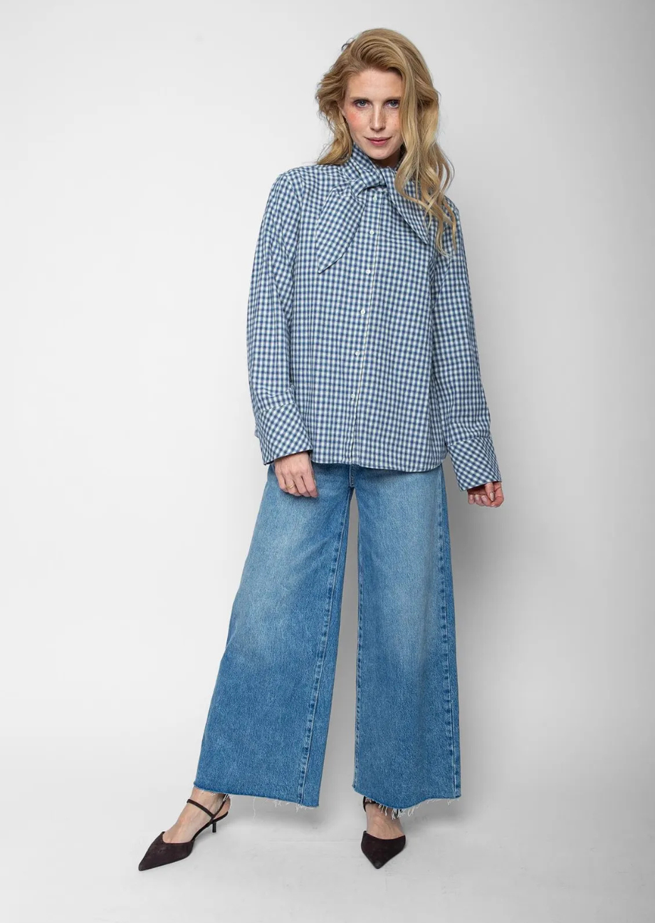39391_671-model Kariertes Hemd aus Baumwolle - Blau/ Multi – Bild 1