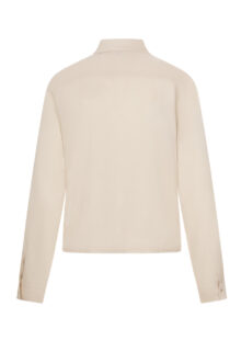 Seidenbluse mit offenem Saum - Cremeweiß – Bild 2