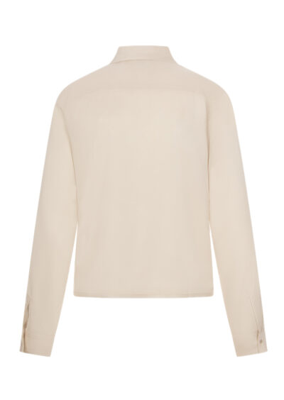Seidenbluse mit offenem Saum - Cremeweiß – Bild 2