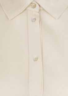 Seidenbluse mit offenem Saum - Cremeweiß – Bild 3
