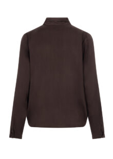 Seidenbluse - Dunkelbraun – Bild 2