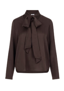 tonno-&-panna-bluse-seide-dunkelbraun