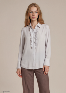 Seidenbluse "Jessi" - Hellblau – Bild 4